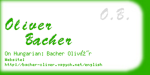 oliver bacher business card